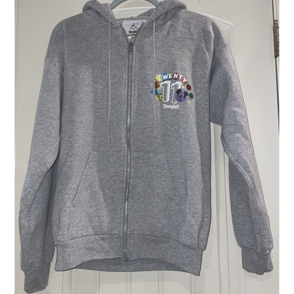 Disneyland Resort Walt Disney World Zip Hoodie Sweatshirt Gray Sz Small Mickey - Picture 5 of 7